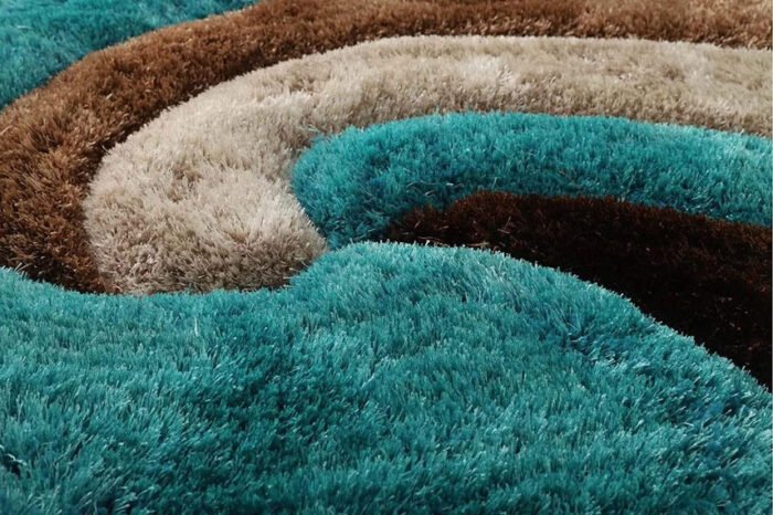 Handcrafted Super Soft multicolor Microfiber shaggy Carpet - Image 3