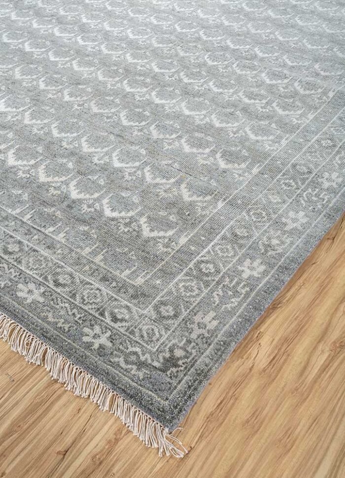 Blue Daisy/Dusky Blue Hand Knotted Rugs - Image 2