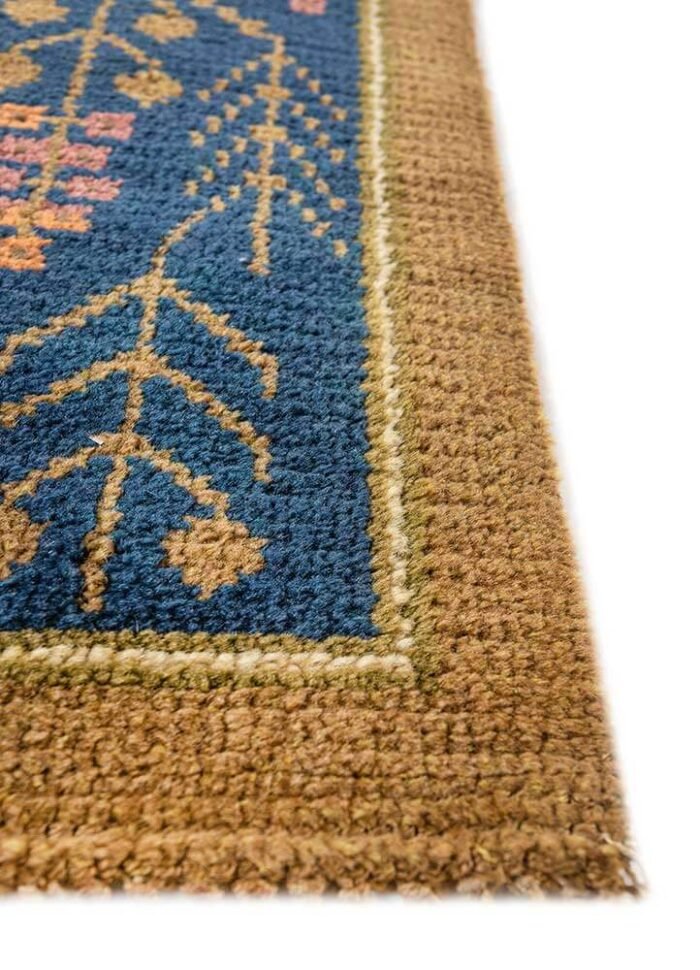 Amber Gold/Ink Blue Hand Knotted Rugs - Image 2